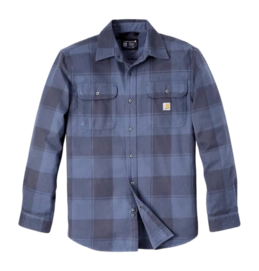 Shirts Carhartt Men Flannel Plaid Shirt Navy
