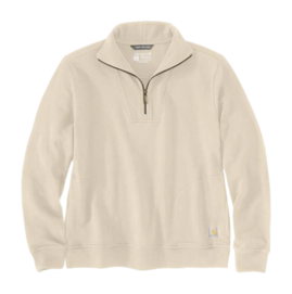 Trui Carhartt Women Fiber Series Half-Zip Sweatshirt Oat Milk