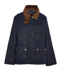 Jacket Barbour Women Ruth Wax Jacket Royal Navy Dress Tartan