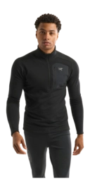 Skipully Arc'teryx Men Rho Heavyweight Zip Neck Black