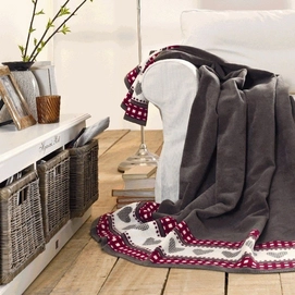 Jacquard Plaid Ibena Sorrento Bruin