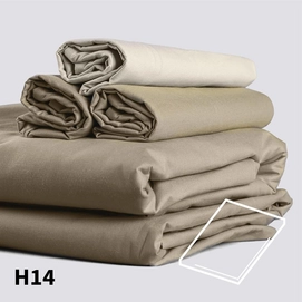 Lenzuolo con angoli per topper 10 - 14 cm Dommelin, Raso, 300 TC, Grigio ardesia