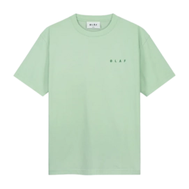 T-Shirt Olaf Hussein Men Spiral Face Tee Pale Green