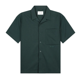 Shirt Olaf Hussein Men Linen Camp SS Dark Green