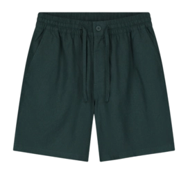 Shorts Olaf Hussein Men Linen Dark Green