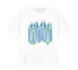 T-Shirt Olaf Hussein Women Smudge Logo Tee Optical White