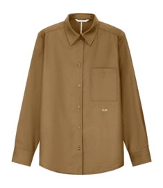 Shirt Olaf Hussein Women Drapey LS Cinnamon Brown