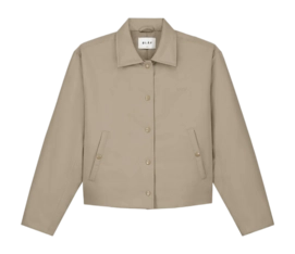 Blouson Olaf Hussein Femme Cropped Taupe