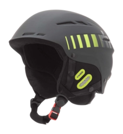 Casque de Ski RH+ Unisexe Rider Matt Black / Logo Shiny Acid Green Faded To Black