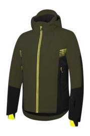 Veste de Ski RH+ Homme Adler Dark Kaki / Black / Acid Green