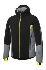 Veste de Ski RH+ Homme Adler Black / Rock / Acid Green