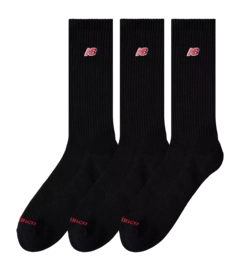 Socks New Balance Unisex Patch Logo Crew Black (3 Pack)