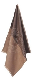 Theedoek Elias Flora Beige (set van 2)