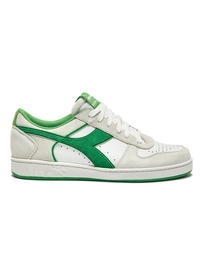 Diadora Unisex Magic Basket Low Suede Leather White Island Green