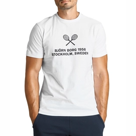 T-Shirt Björn Borg Tee Borg Sport Brilliant White Herren-L