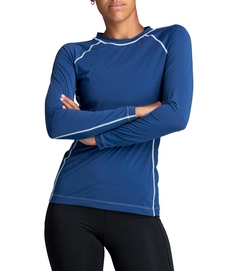 Sportshirt Björn Borg Women Slim Ls Tee W STHLM Blue Depths