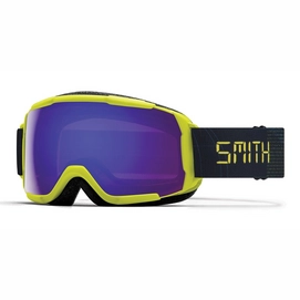 Masque de Ski Smith Kids Grom Neon Yellow Digital / Chromapop Everyday Violet Mirror
