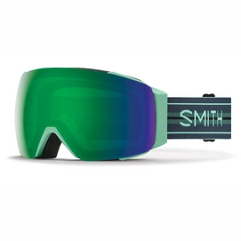 Masque de Ski Smith AS IO Mag Bermuda Stripes / Chromapop Sun Green Mirror / Storm Rose Flash