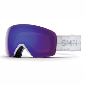 Skibrille Smith Skyline White Shibori Dye / Chromapop Everyday Violet Mirror