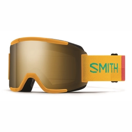 Lunettes de Ski Smith Squad Saffron Landscape / Chromapop Sun Black Gold Mirror / Yellow