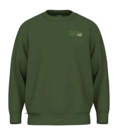 Trui New Balance Men Athletics Premium Logo Crew Dark Alpine Green