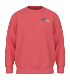 Trui New Balance Men Athletics Premium Logo Crew Drift Red