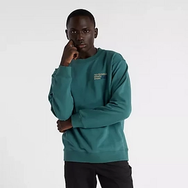 Trui New Balance Men Athletics Premium Logo Crew New Spruce