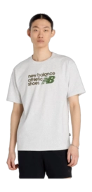T-Shirt New Balance Athletics Premium Brustlogo Herren Ash Heather