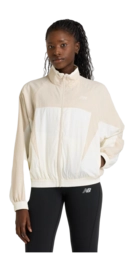 Jas New Balance Women Color Blocked Woven Jacket Sea Salt