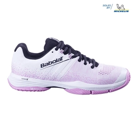 Chaussures de Tennis Babolat Femme Sensa Blanc Lilas