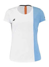 T-shirt de Tennis Babolat Kids Play Cap Sleeve Top Girl White Blithe Blue Heather