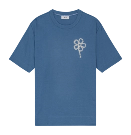 T-Shirt NN07 Homme Pedro EMB SS 3525 Bleu Jasper