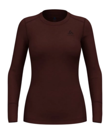 Ondershirt Odlo Women BL Top Crew Neck L/S Merino 200 Fudge
