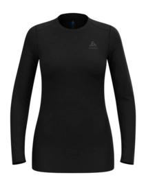 Ondershirt Odlo Women BL Top Crew Neck L/S Merino 160 Black