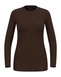 Ondershirt Odlo Women BL Top Crew Neck L/S Merino 160 Fudge