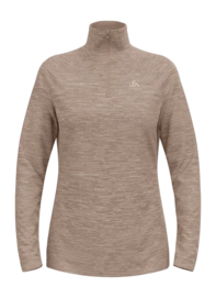 Longsleeve Odlo Women Mid Layer 1/2 Zip Essential Thermal Cinder Melange