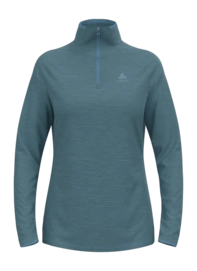 Long Sleeve T-Shirt Odlo Women Mid Layer 1/2 Zip Essential Thermal Provincial Blue Melange 25