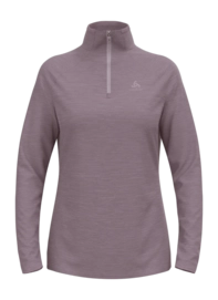 T-hirt Manches Longues Odlo Femme Mid Layer 1/2 Zip Essential Thermal Gray Ridge Melange
