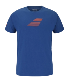 Tennisshirt Babolat Herren Exercise Big Flag Dark Blue
