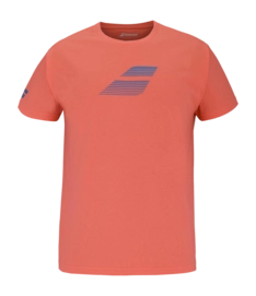 Tennisshirt Babolat Exercise Big Flag Herren Hot Coral