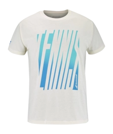 Tennisshirt Babolat Exercise Message Tee Herren Cannoli Cream