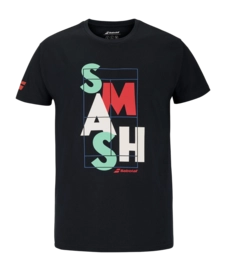 T-shirt de Tennis Babolat Men Exercice Message Tee Black Black