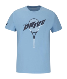 Tennisshirt Babolat Unisex Drive Cotton Tee Drive Heritage Blue