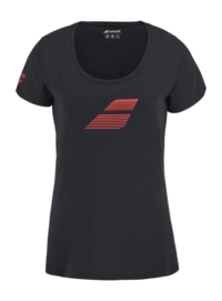 Tennisshirt Babolat Women Exercise Flag Tee Women Black Black