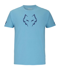 Tennisshirt Babolat Cotton Tee Juan Lebron Herren Cyan Blue