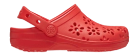 Clogs Crocs Classic Floral Cut Out Clog Kinder Cherry Red
