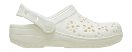 Clogs Crocs Classic Floral Cut Out Clog Kleinkinder Chalk