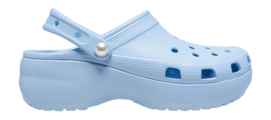 Clogs Crocs Classic Platform Pearl Clog Damen Blue Calcite