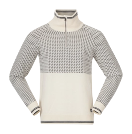 Trui Bergans Men Alvdal Wool Half Zip Vanilla White/Solid Dark Grey