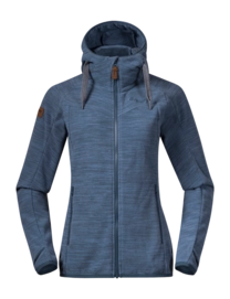 Vest Bergans Women Hareid Fleece Jacket Orion Blue